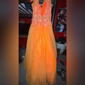 This Prom dress was worn once. Beautiful fitting and comfortable dress.